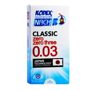 کاندوم ناچ کدکس مدل Classic 0.03 بسته 12 عددی