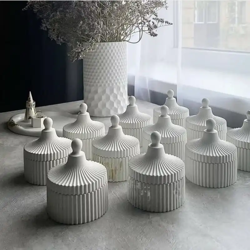 قالب رزین مدل قندان شیار دار بسته 2 عددی