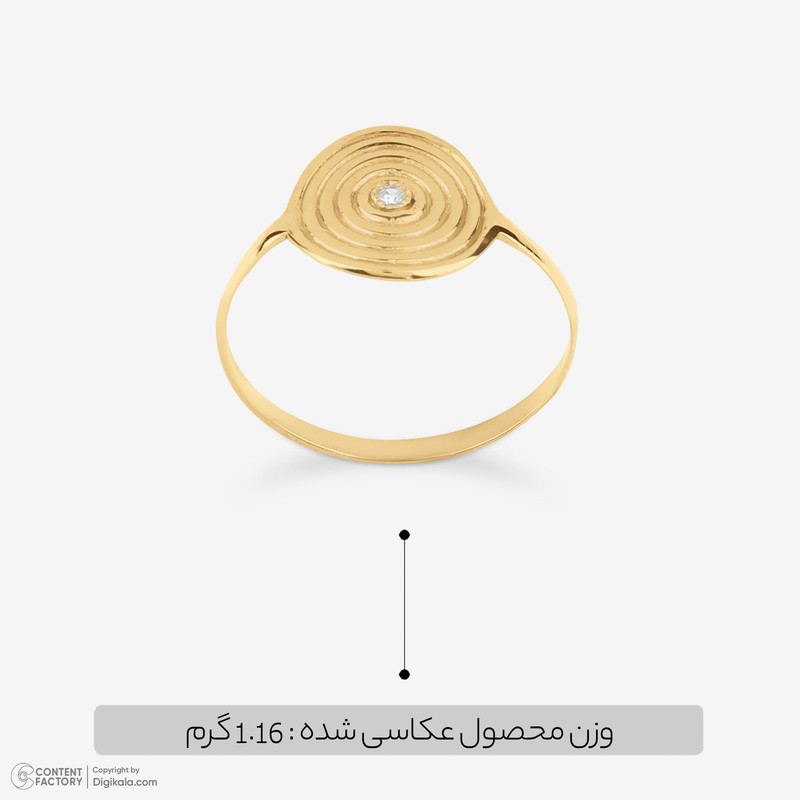 انگشتر طلا 18 عیار زنانه پرسته مدل wr638  - 8