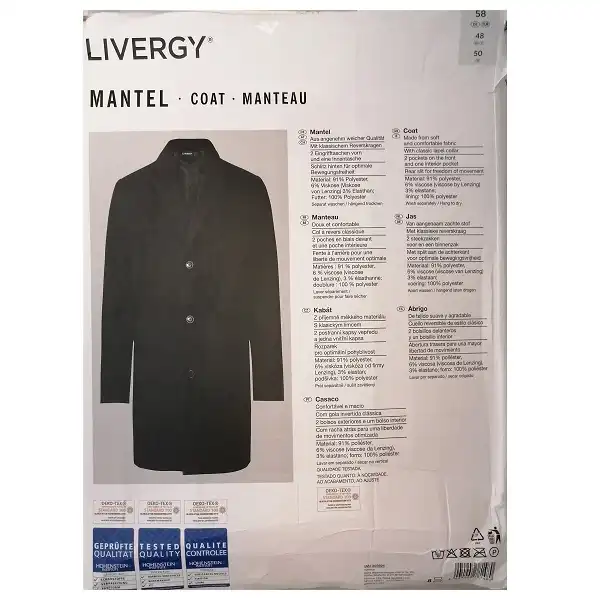 پالتو مردانه لیورجی مدل 12901042