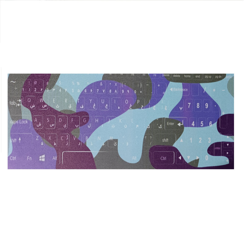 برچسب کیبورد طرح مایا کد 23 با حروف فارسی