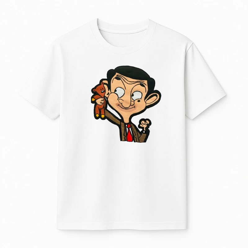 تی‌شرت آستین کوتاه پسرانه مدل مستربین و خرسش 