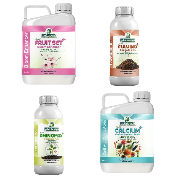 کود مایع مرکبات شیمی کشاورز مدل اصلاح و درشتی میوه مناسب برای یک هکتار حجم 5 لیتر بسته 4 عددی