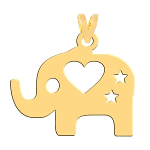 آویز گردنبند طلا 18 عیار زنانه فرشته طرح فیل مدل  WNL-000433