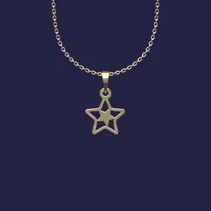گردنبند طلا 18 عیار زنانه مدوپد مدل ستاره کد Z2-1-1196