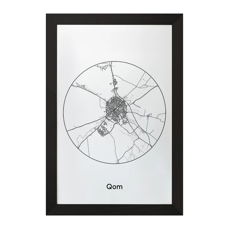 تابلو خندالو مدل نقشه شهر قم کد F1706