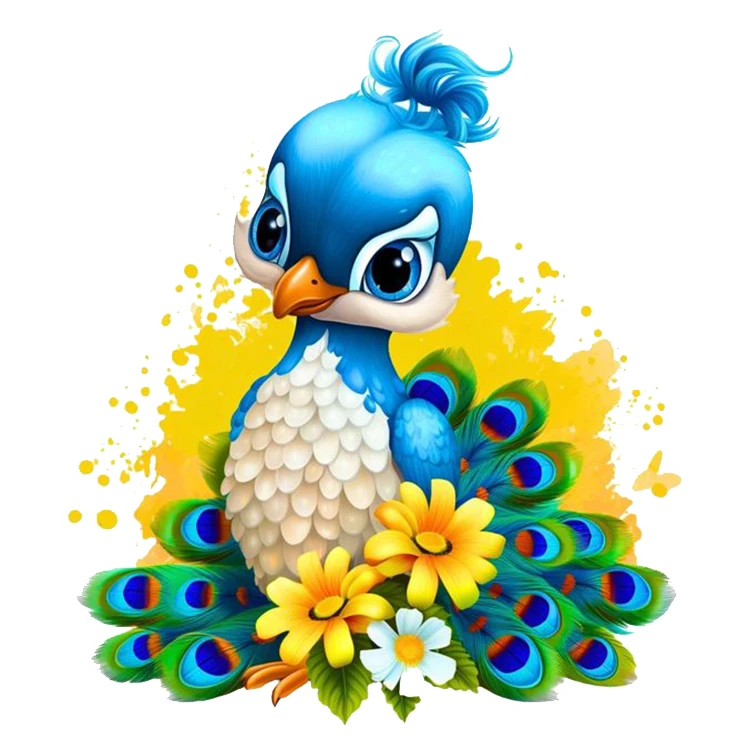 استیکر پارچه و لباس پاد آفرین مدل پرنده کد 4349