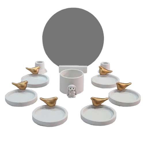 مجموعه ظروف هفت سین 12 پارچه مدل مرغ آمین کد 1402