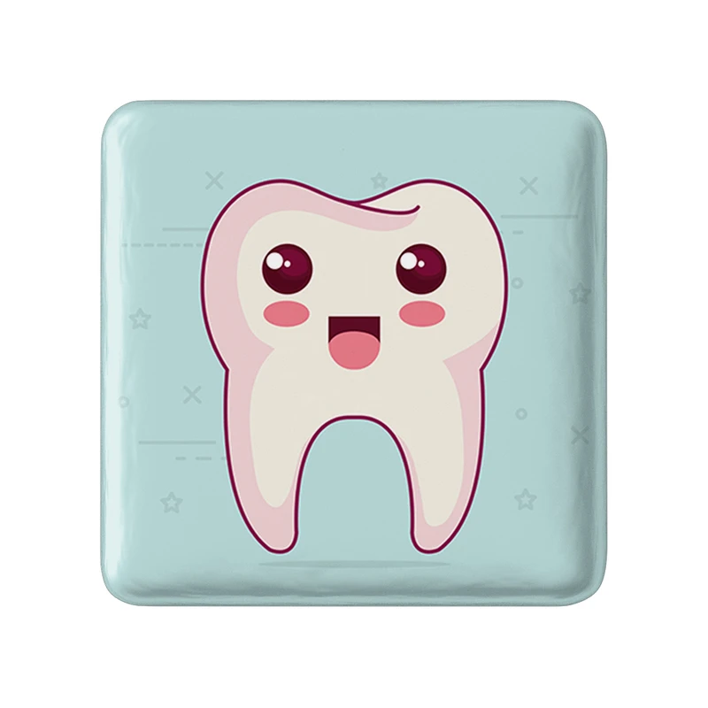 پیکسل خندالو طرح دندان و دندان پزشکی کودکانه مدل مربعی کد 36757