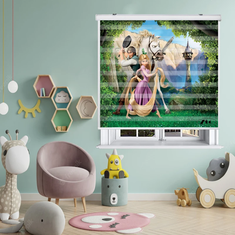 پرده زبرا زیو کد K3020 سایز 150X150 سانتی متر