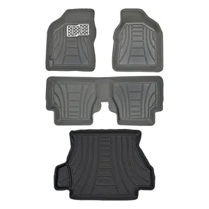 کفپوش سه بعدی خودرو پانیذ مدل پشت نمدی MHLB N مناسب برای ساینا به همراه کفپوش صندوق