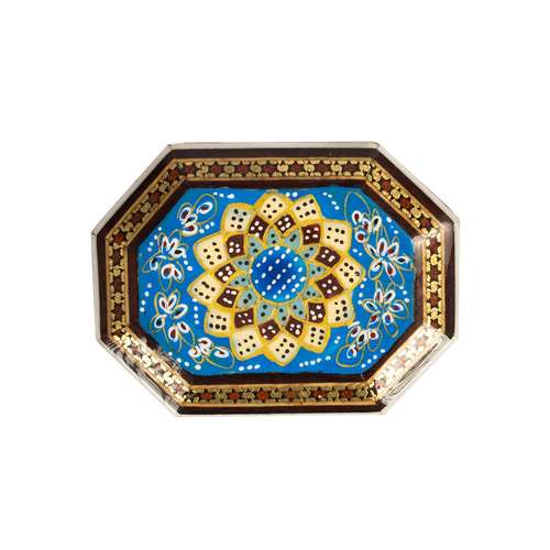 جعبه خاتم کاری طرح شمسه تذهیب کد 8-1