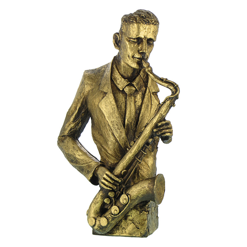 مجسمه مدل مرد نوازنده طرح برنز کد 115
