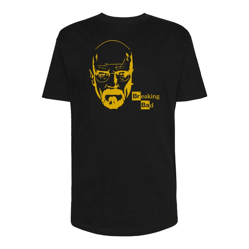تی شرت لانگ آستین کوتاه  مردانه مدل WALTER WHITE کد P073 رنگ مشکی