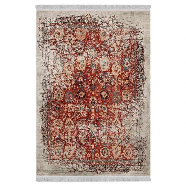 فرش پارچه‌ای دفه مدل فرشینه طرح مدرن کد 312