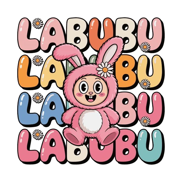 استیکر پارچه و لباس پاد آفرین طرح لبوبو کد 210