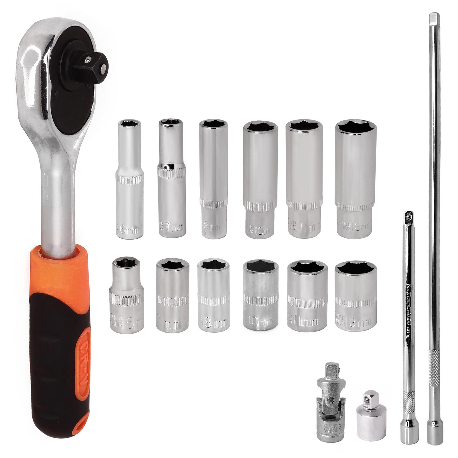 آچار بکس و سری بکس مدل ART-BSHL-17PCS مجموعه 17 عددی