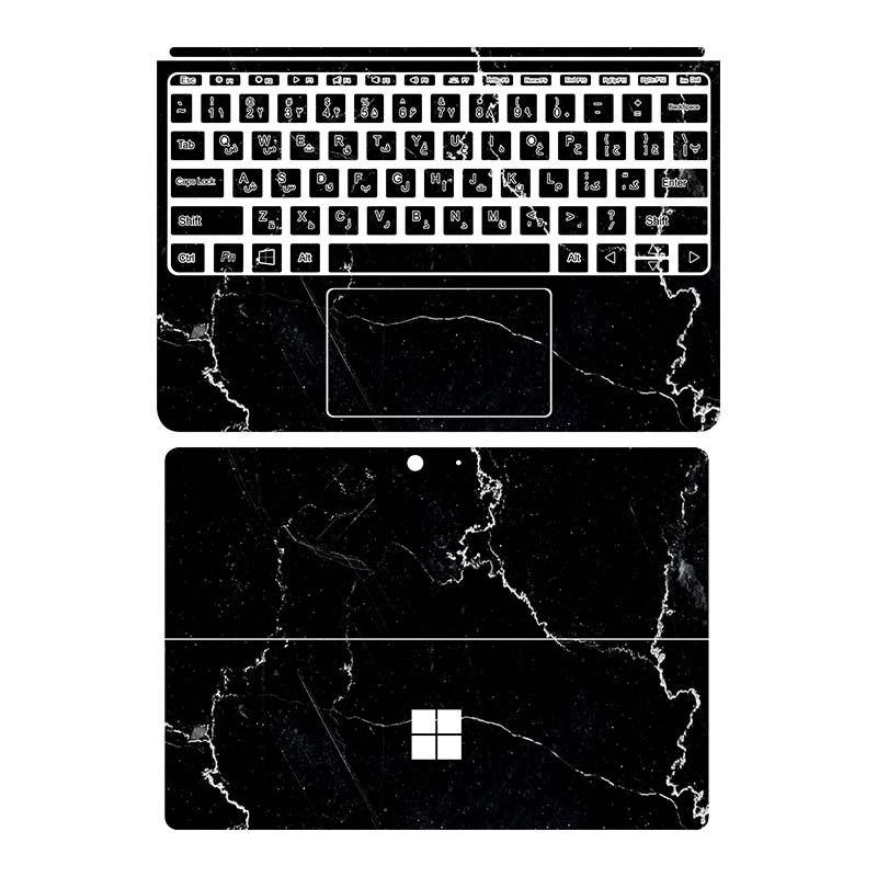 برچسب محافظ توییجین و موییجین مدل Marble 07 مناسب برای لپ تاپ Microsoft surface go 2 به همراه برچسب حروف فارسی کیبورد