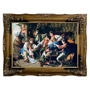 تابلو فرش ماشینی طرح خانواده کد ۷۱۷۴