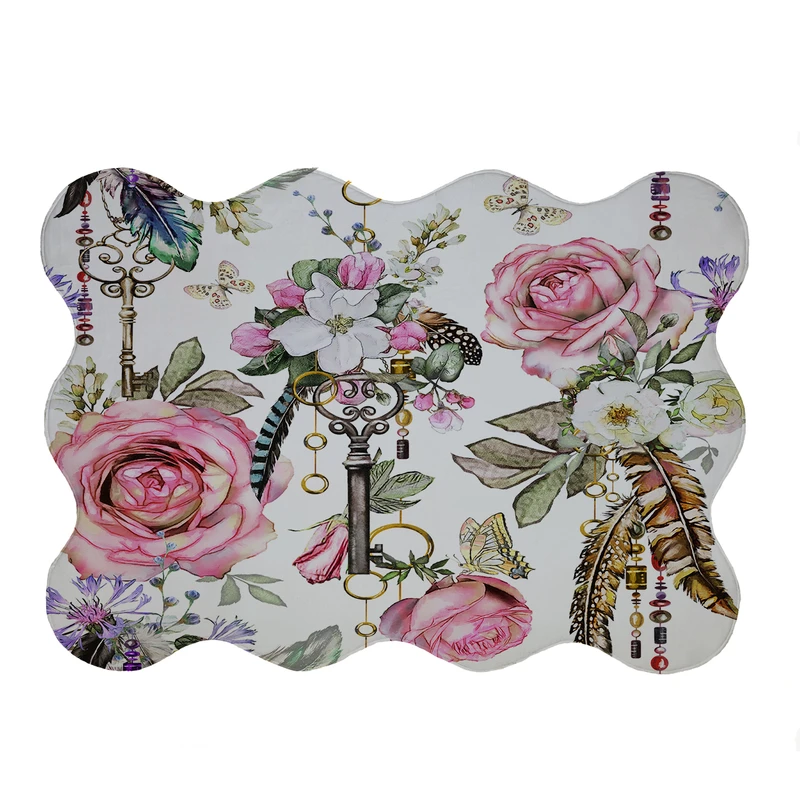 پادری مدل دالبر طرح گل کد 5322 سایز 80x110 سانتی متر 