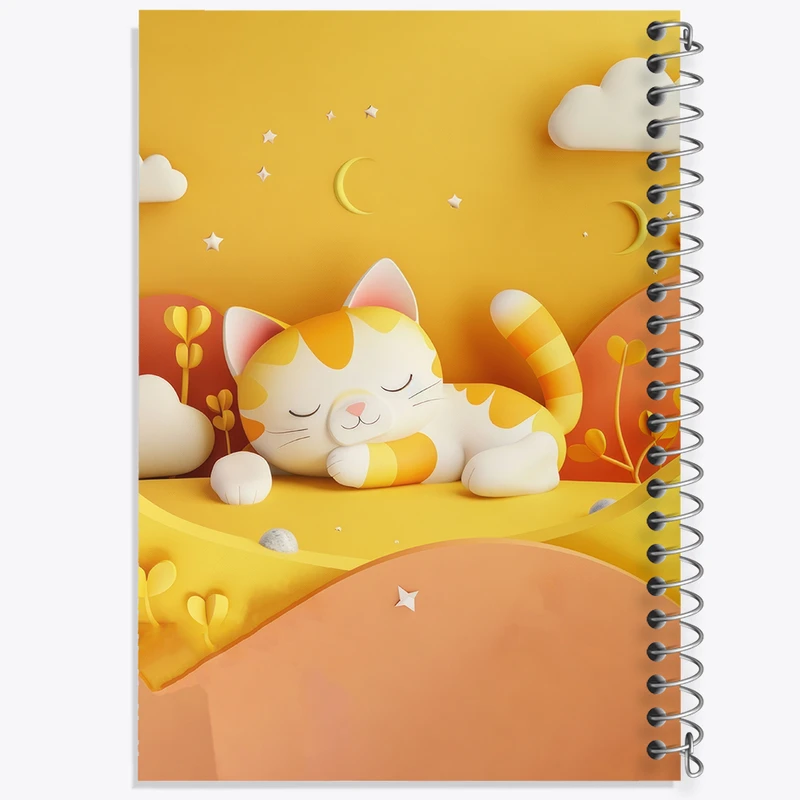 دفتر مشق 100 برگ خندالو طرح گربه کیوت کد N2255