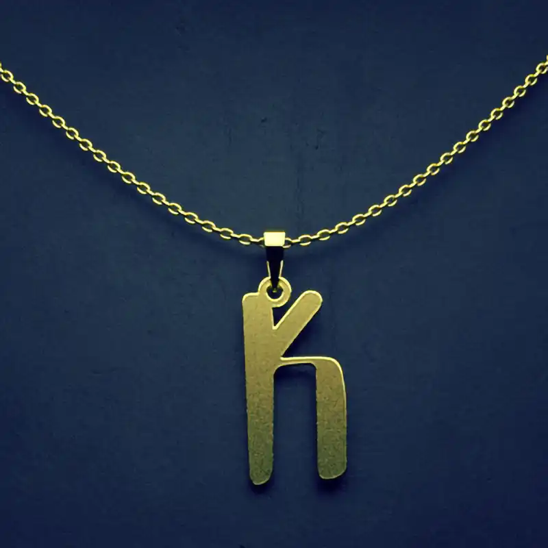 گردنبند طلا 18 عیار زنانه مدوپد مدل حرف K کد H3-1-1219