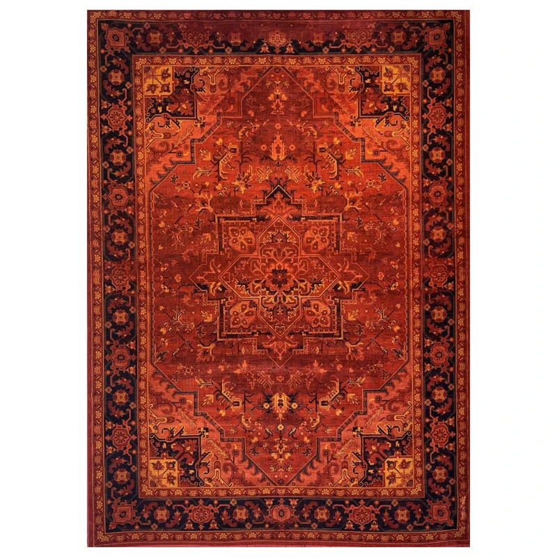 فرش ماشینی 700 شانه زمینه لاکی حاشیه لاکی مدل بلوچ bcf کد 812