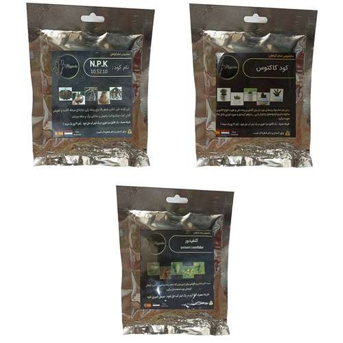 کود فسفر ریشه زایی (10-52-10) و کود کاکتوس و کنفیدور مدل raw material وزن 150 گرم