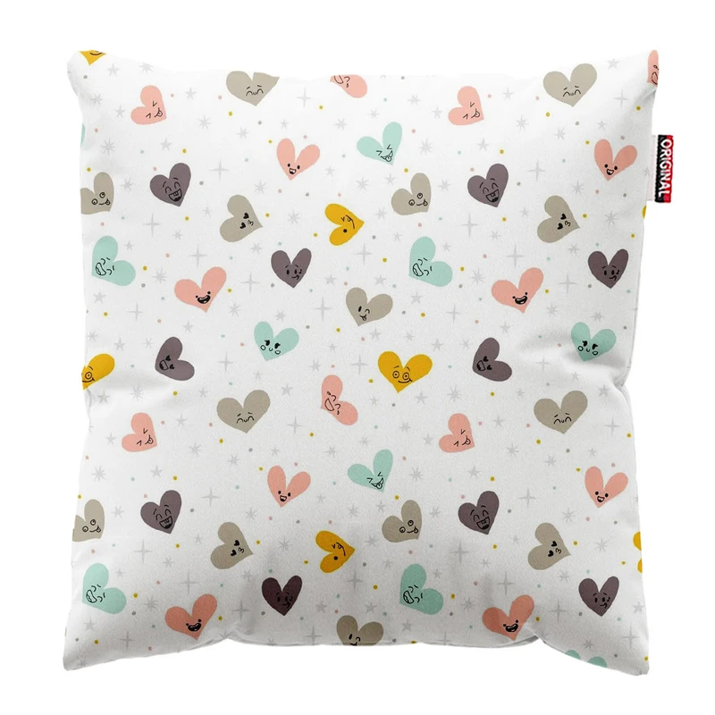 کوسن پاد آفرین طرح قلب کد 3788 سایز 30*30 سانتی متر