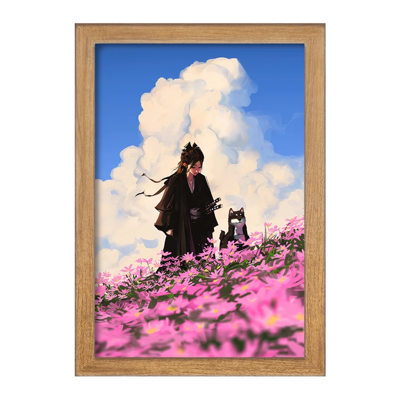 تابلو خندالو مدل دختر انیمه ای کد F2517