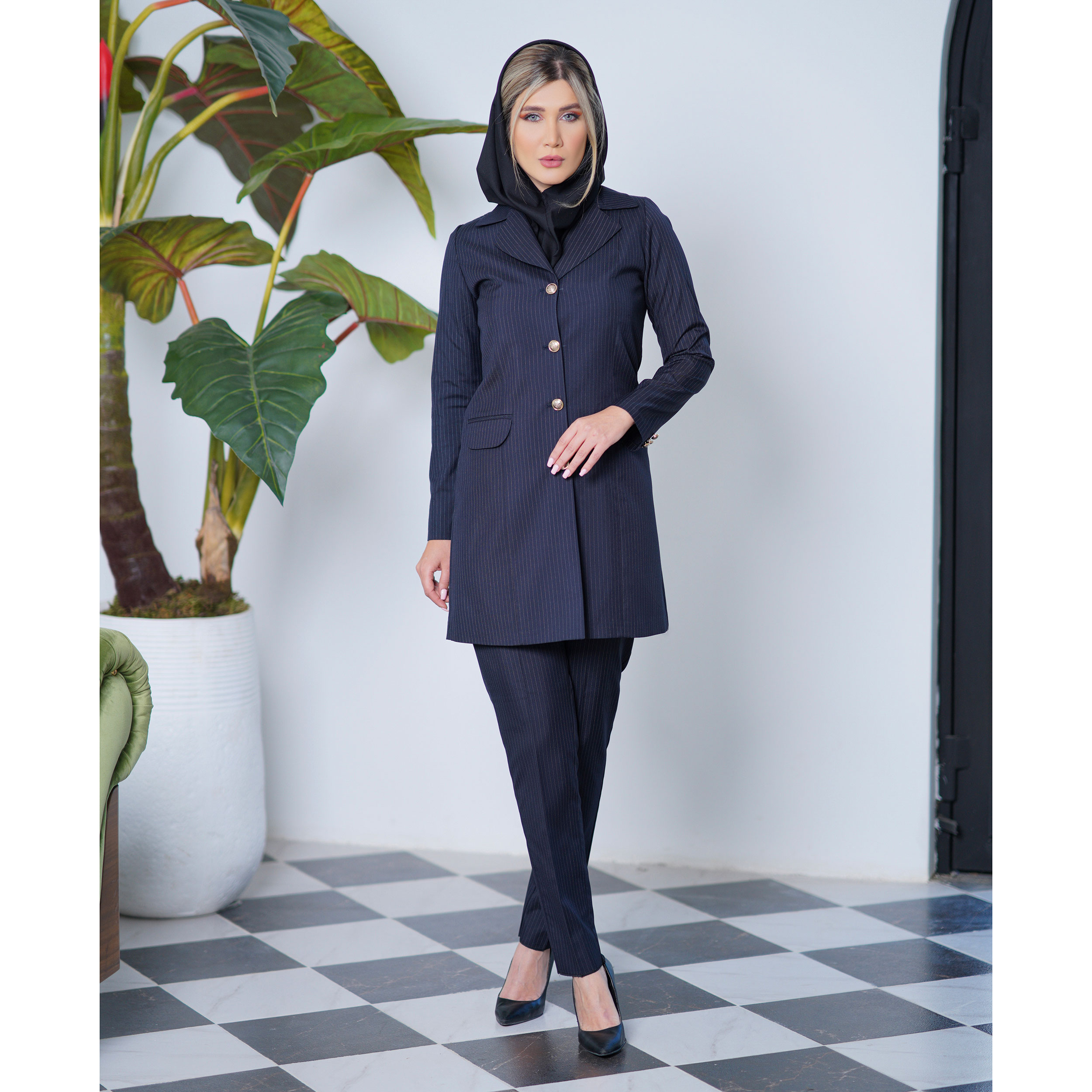 مانتو و شلوار زنانه السانا مدل تنسیم کد 114304