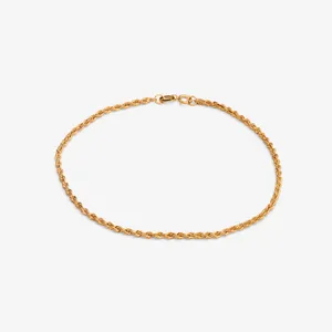 دستبند زنجیری طلا 18 عیار زنانه مصلحی گلد مدل طنابی