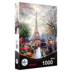 نقد و بررسی پازل 1000 تکه رونیز مدل بازار گل پاریس کد 7735 توسط خریداران