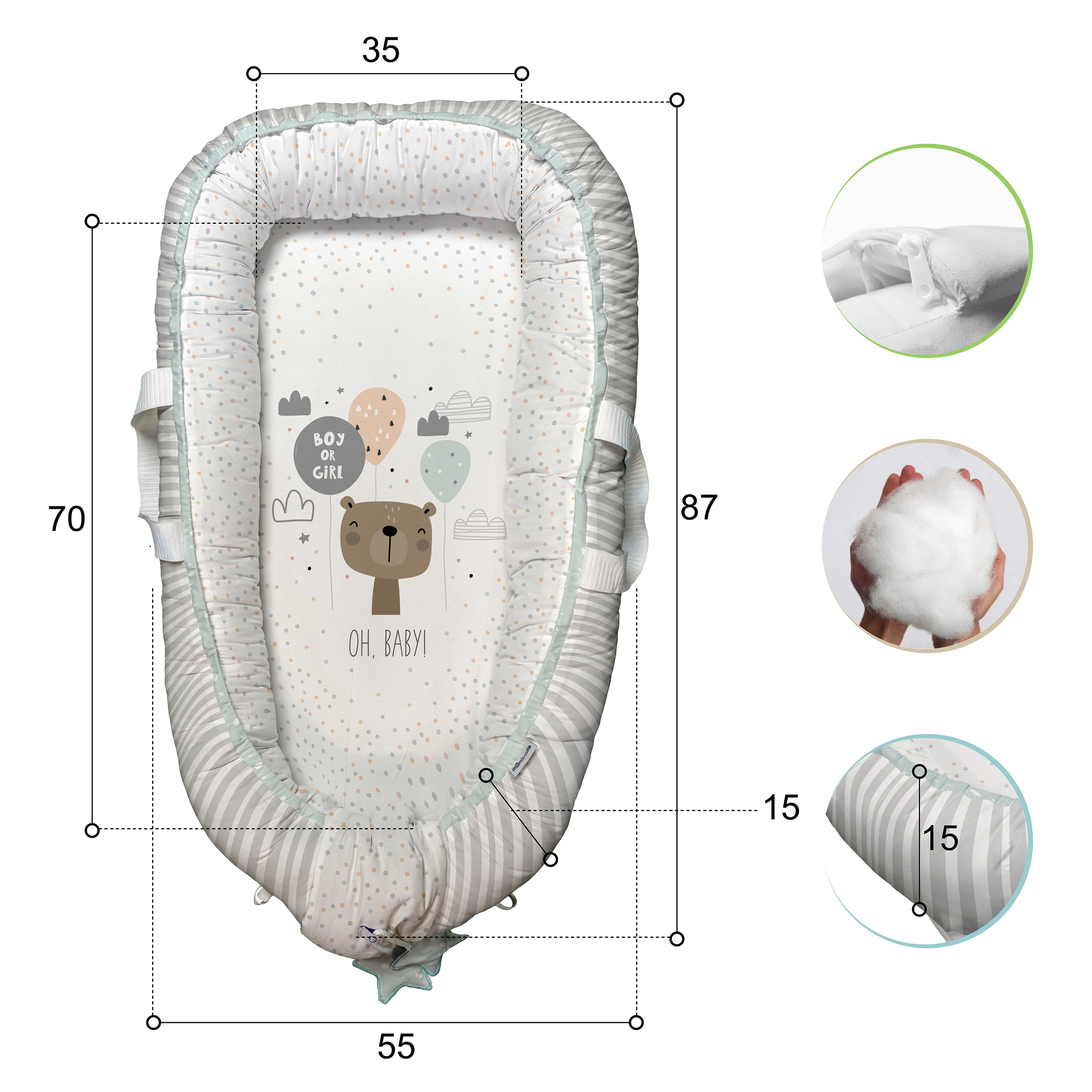 سرویس خواب 3 تکه کودک مامزکیوتی مدلTL7