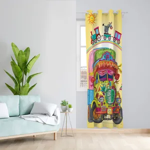  پرده مدل کامیون مخمل پانچی کد 324L سایز 140x280 سانتی متر