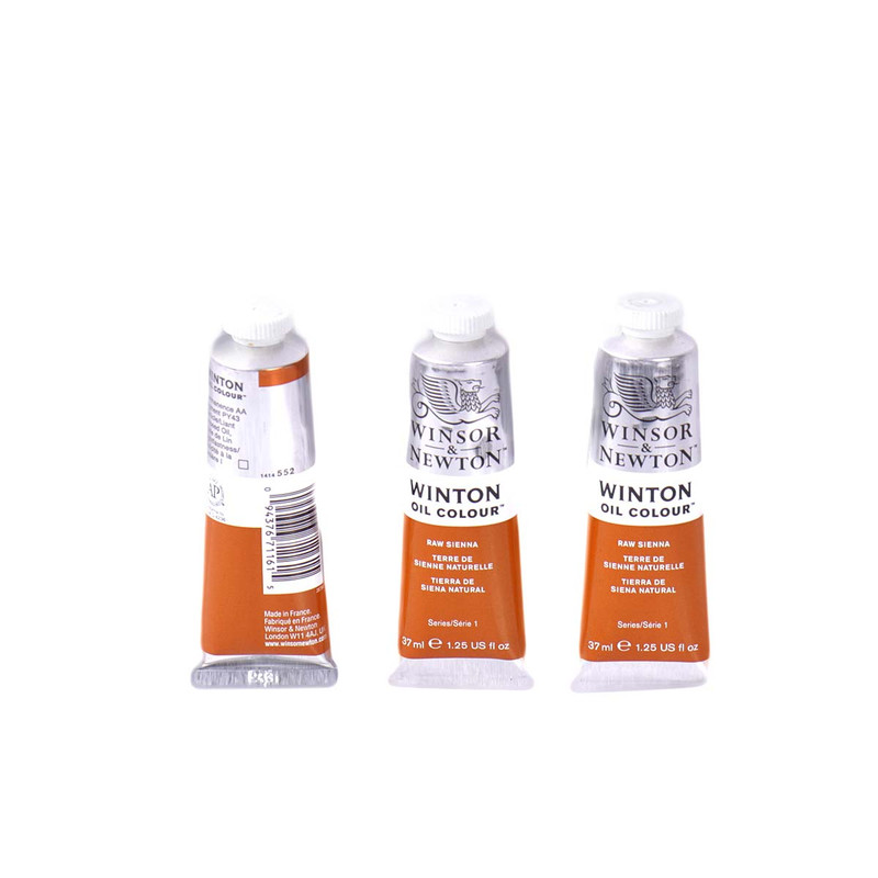 رنگ روغن وینزور اند نیوتون مدل RAW SIENNA بسته 3 عددی حجم 37 میلی لیتر
