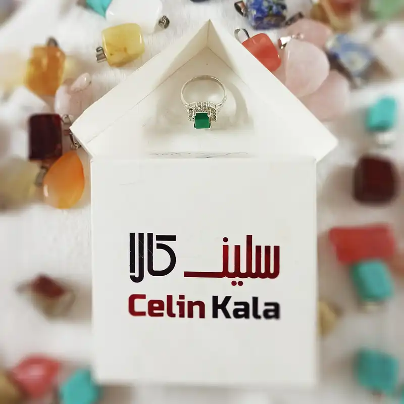 انگشتر نقره زنانه سلین کالا مدل عقیق