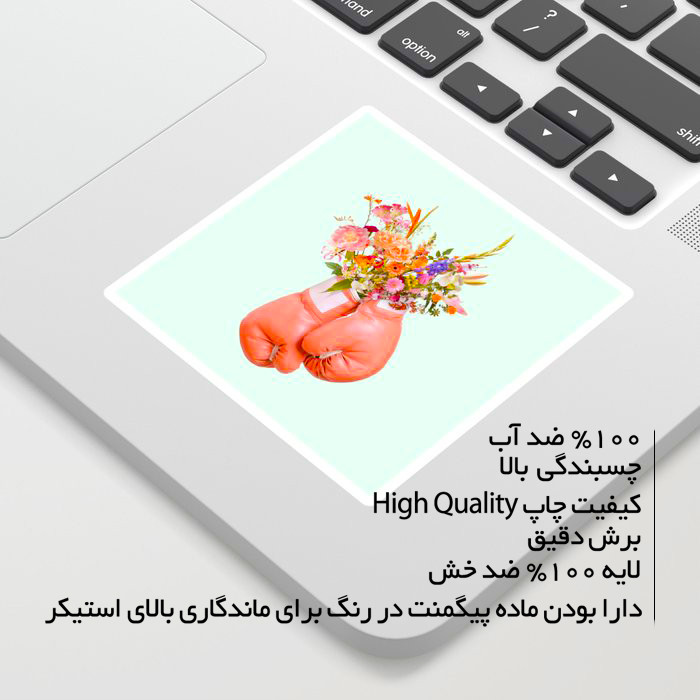استیکر لپ تاپ ماسا دیزاین طرح دستکش بکس مدل STK1327