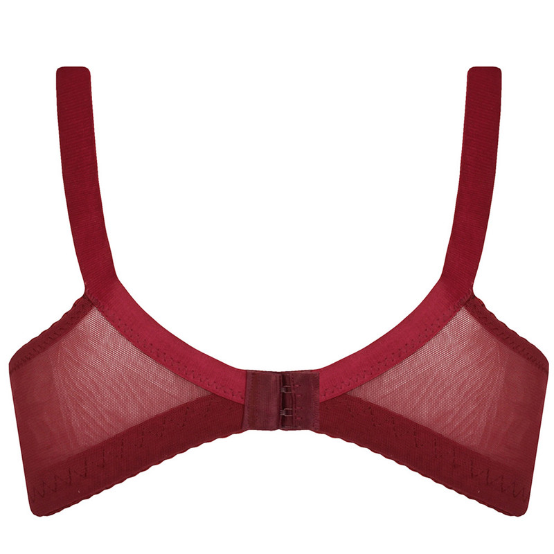 سوتین زنانه دکسونری مدل 125007518 دانتل رنگ زرشکی