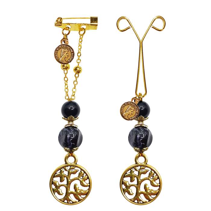 ست گیره روسری و سنجاق سینه زنانه مدل سکه ست گیره روسری و سنجاق سینه زنانه مدل سکه