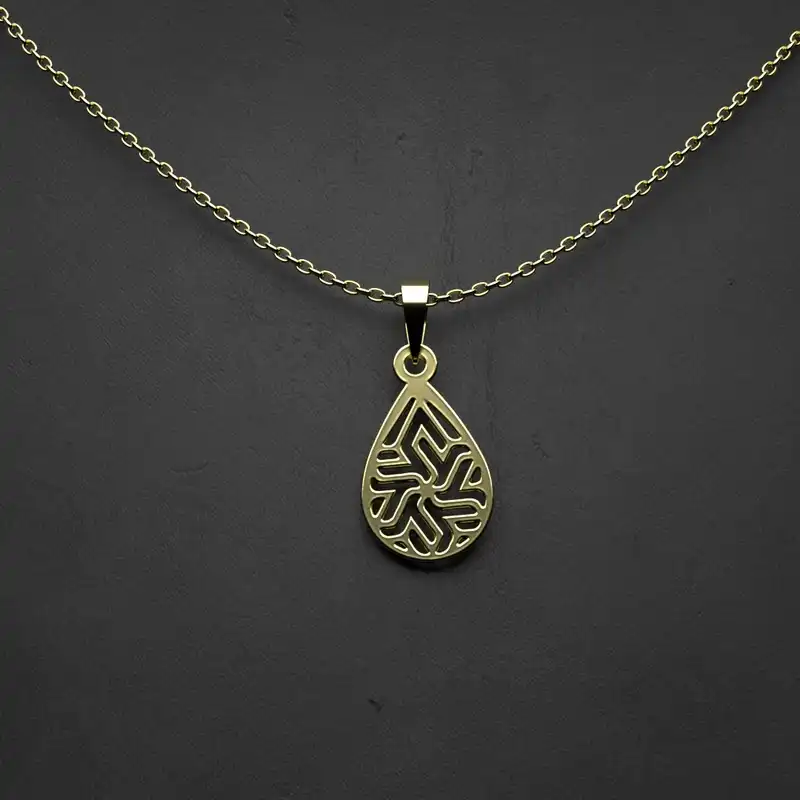 گردنبند طلا 18 عیار زنانه مدوپد مدل هندسی کد W2-1-1004