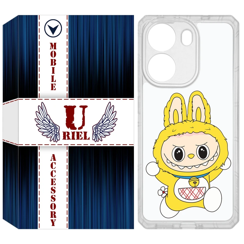 کاور یوریل مدل Clear کد 122 طرح لبوبو مناسب برای گوشی موبایل شیائومی Poco X7 Pro