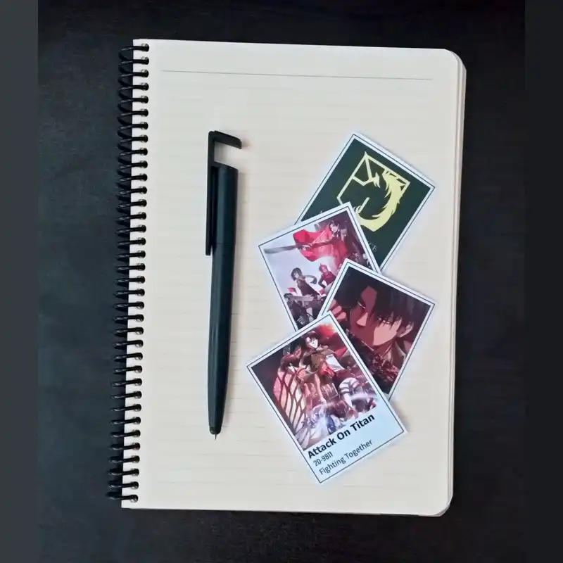 استیکر لپ تاپ کالامیکس طرح حمله به تایتان مدل attack on titan مجموعه 16 عددی