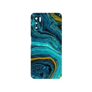 MAHOOT Turquoise marblewith golden streaks Cover Sticker for Xiaomi Redmi Note 10 5G
