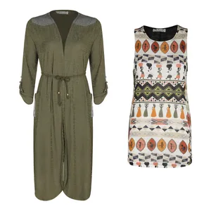 ست تونیک بدون آستین و مانتو زنانه شی مود مدل 402