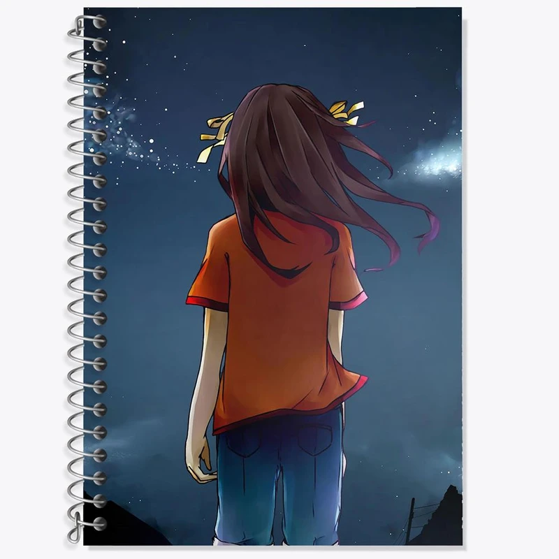 دفتر زبان 50 برگ خندالو مدل دو خط طرح هاروهی انیمه ناپدید شدن هارومی سوزومیا The Disappearance of Haruhi Suzumiya کد 23143