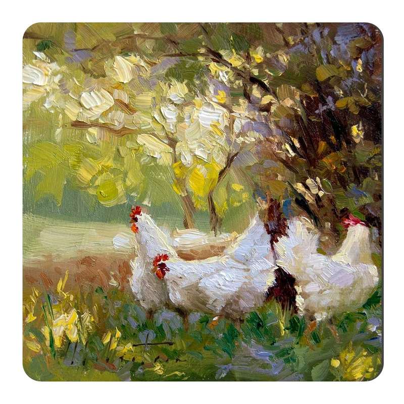  مگنت طرح نقاشی مرغ ها در مزرعه کدwmg1390