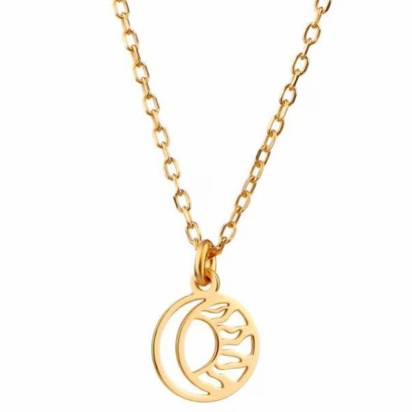 گردنبند طلا 18 عیار زنانه مدل آفتاب -  - 2