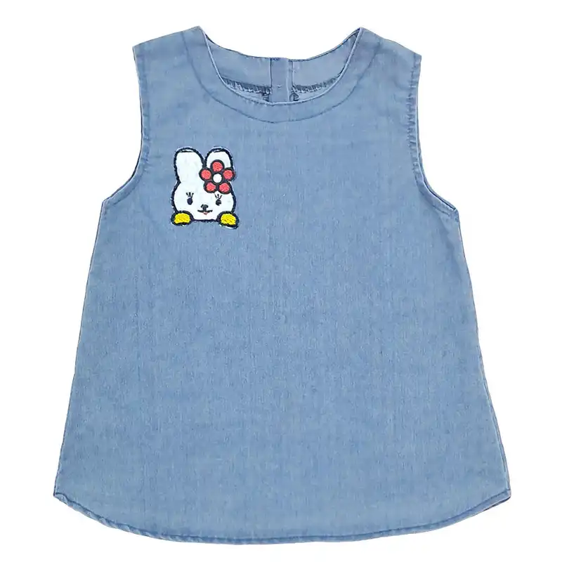 سارافون دخترانه مدل جین کاغذی کد SF