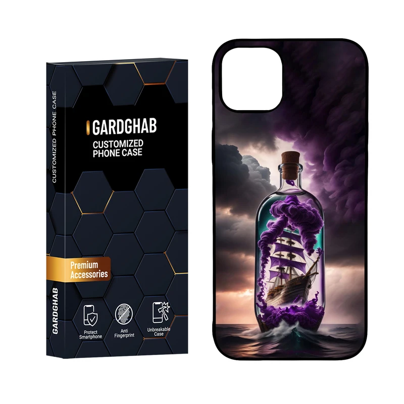 کاور گارد قاب مدل پشت گلس هنری مناسب برای گوشی موبایل اپل iPhone 15  Plus